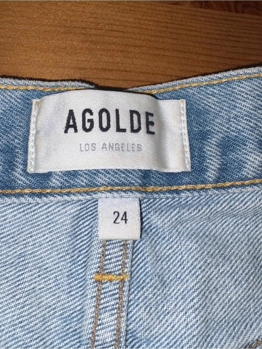 AGOLDE Parker Long Short in Swapmeet Denim Shorts Size 24